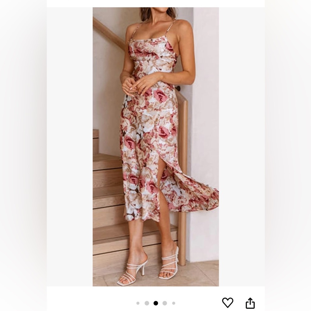 Satin Cowl neck Dress